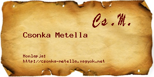 Csonka Metella névjegykártya